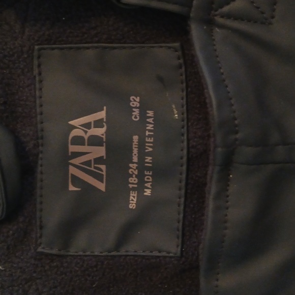 Zara fleecw lined Rain suit/ Puddle Suit 18-24 month gray - Picture 2 of 5